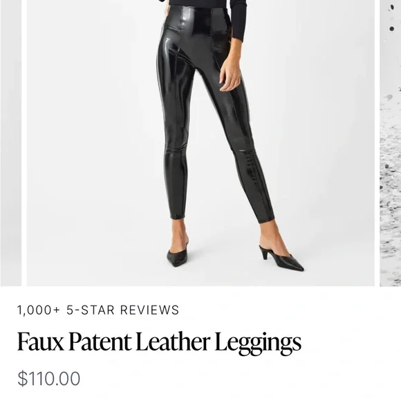 Spanx Faux Patent Leather Leggings - Picture 1 of 3